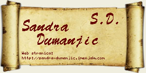 Sandra Dumanjić vizit kartica